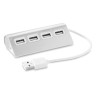 Duplicateur USB 4 Ports Pratique Personnalisé ALUHUB Matières : aluminium Couleurs : argenté mat cadeau entreprise pas cher