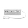 Duplicateur USB 4 Ports Pratique Personnalisé ALUHUB Matières : aluminium Couleurs : argenté mat cadeau collaborateur premium