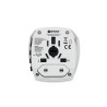 Adaptateur Universel Personnalisé Haute Sécurité 2-Pole MUV Micro Matières : ABS Couleurs : blanc personnalisable avec votre log