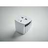 Adaptateur Universel Personnalisé Haute Sécurité 2-Pole MUV Micro Matières : ABS Couleurs : blanc marquage laser ultra précis
