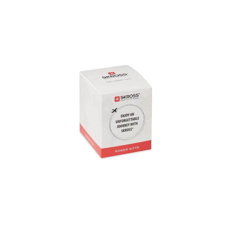 Adaptateur Universel Personnalisé Haute Sécurité 2-Pole MUV Micro Matières : ABS Couleurs : blanc livraison express 24h 48h