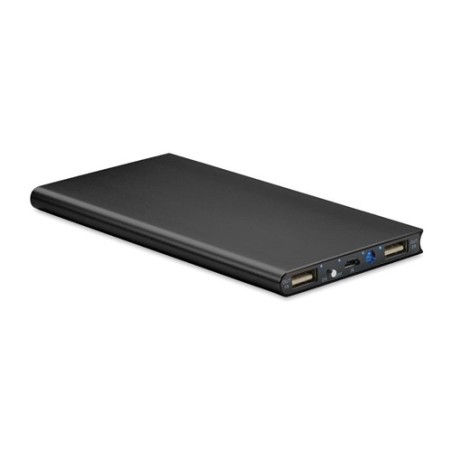 Station de chargement personnalisée 8000mAh POWERFLAT8 Matières : aluminium Couleurs : noir