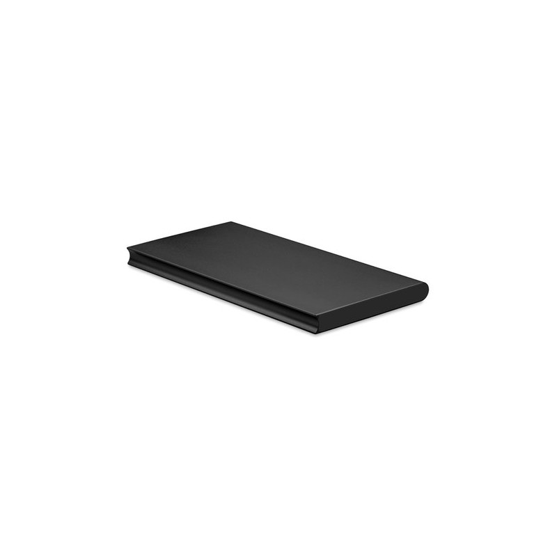 Station de chargement personnalisée 8000mAh POWERFLAT8 Matières : aluminium Couleurs : noir cadeau collaborateur premium