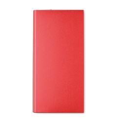 Station de chargement personnalisée 8000mAh POWERFLAT8 Matières : aluminium Couleurs : rouge impression logo haute qualité
