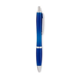 Stylo à bille  en RPET pratique personnalisé RIO Matières : PET recyclé Couleurs : bleu transparent personnalisable avec votre l