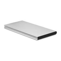Station de chargement personnalisée 8000mAh POWERFLAT8 Matières : aluminium Couleurs : argenté mat personnalisation rapide en Fr