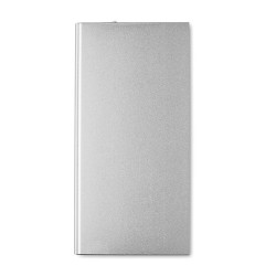 Station de chargement personnalisée 8000mAh POWERFLAT8 Matières : aluminium Couleurs : argenté mat cadeau client original
