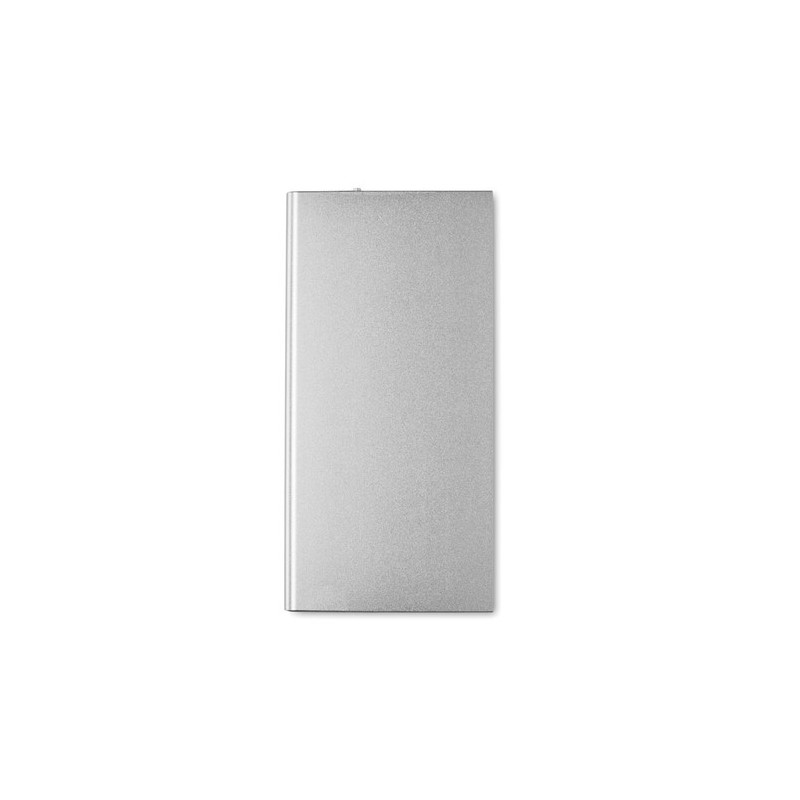 Station de chargement personnalisée 8000mAh POWERFLAT8 Matières : aluminium Couleurs : argenté mat cadeau client original