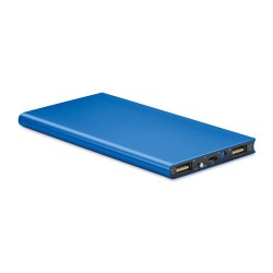 Station de chargement personnalisée 8000mAh POWERFLAT8 Matières : aluminium Couleurs : bleu royal cadeau entreprise pas cher