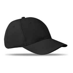Casquette baseball 6 pans personnalisée BASIE Confort Matières : coton Couleurs : noir