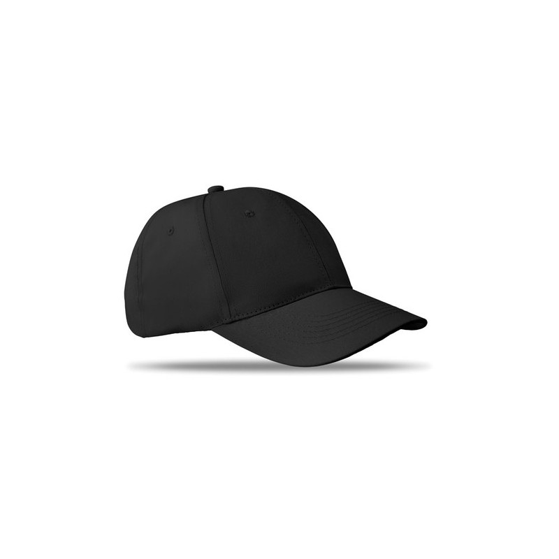 Casquette baseball 6 pans personnalisée BASIE Confort Matières : coton Couleurs : noir
