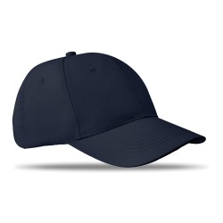 Casquette baseball 6 pans personnalisée BASIE Confort Matières : coton Couleurs : bleu objet promotionnel éco-responsable