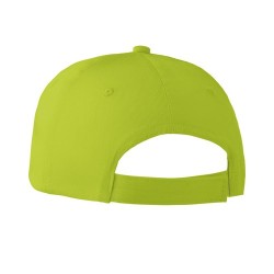 Casquette baseball 6 pans personnalisée BASIE Confort Matières : coton Couleurs : vert citron goodies personnalisé en stock