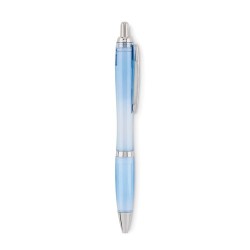 Stylo à bille  en RPET pratique personnalisé RIO Matières : PET recyclé Couleurs : bleu clair transparent objet promotionnel éco