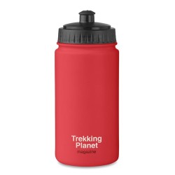 Gourde de sport personnalisée anti-fuite 500 ml BPA-free SPOT FIVE Matières : polyéthylène (PE) Couleurs : rouge impression haut