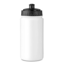 Gourde de sport personnalisée anti-fuite 500 ml BPA-free SPOT FIVE Matières : polyéthylène (PE) Couleurs : blanc cadeau entrepri