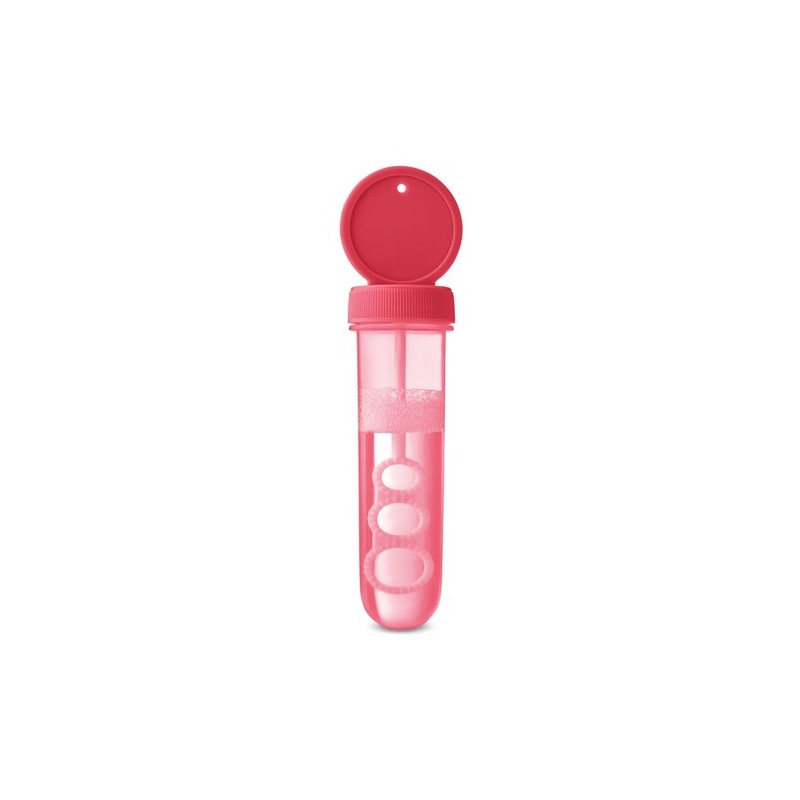 Tube à Bulles Personnalisé Éco-responsable - Cadeau Idéal SOPLA Couleurs : rouge objet publicitaire robuste