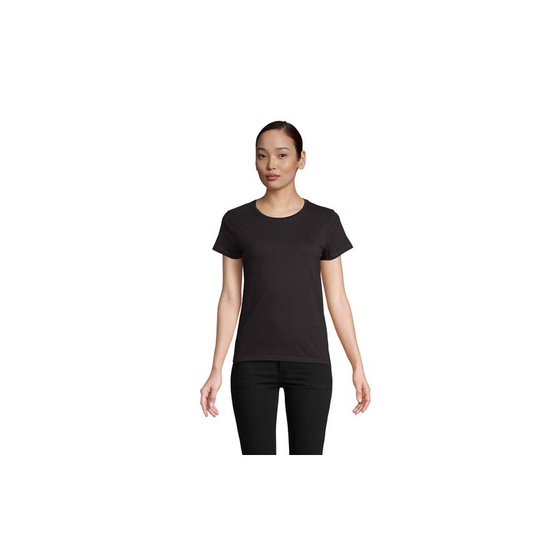 T-shirt Éco-responsable Femme Personnalisé 150g - CRUSADER Matières : coton biologique Taille textile : L Couleurs : noir profon