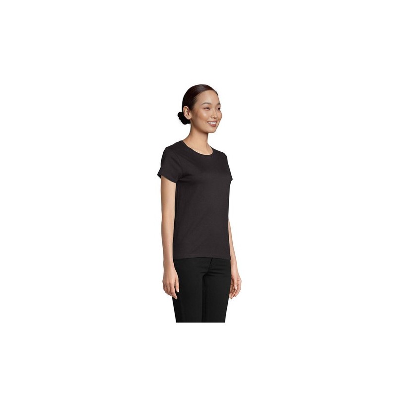 T-shirt Éco-responsable Femme Personnalisé 150g - CRUSADER Matières : coton biologique Taille textile : L Couleurs : noir profon