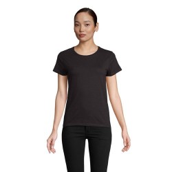 T-shirt Éco-responsable Femme Personnalisé 150g - CRUSADER Matières : coton biologique Taille textile : M Couleurs : noir profon