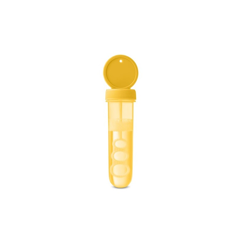 Tube à Bulles Personnalisé Éco-responsable - Cadeau Idéal SOPLA Couleurs : jaune personnalisation sur mesure