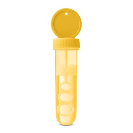 Tube à Bulles Personnalisé Éco-responsable - Cadeau Idéal SOPLA Couleurs : jaune personnalisation sur mesure
