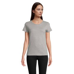 T-shirt Éco-responsable Femme Personnalisé 150g - CRUSADER Matières : coton biologique Taille textile : XL Couleurs : gris chiné