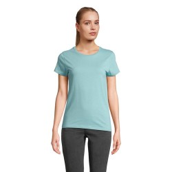T-shirt Éco-responsable Femme Personnalisé 150g - CRUSADER Matières : coton biologique Taille textile : XL Couleurs : bleu pisci