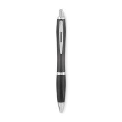 Stylo à bille  en RPET pratique personnalisé RIO Matières : PET recyclé Couleurs : gris transparent marquage couleur éclatante