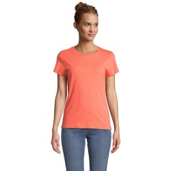 T-shirt Éco-responsable Femme Personnalisé 150g - CRUSADER Matières : coton biologique Taille textile : L Couleurs : pop orange 