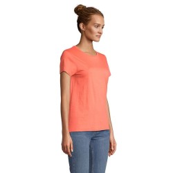 T-shirt Éco-responsable Femme Personnalisé 150g - CRUSADER Matières : coton biologique Taille textile : M Couleurs : pop orange 