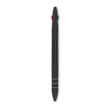 Stylo bille stylet 3 couleurs personnalisé MULTIPEN Matières : ABS Couleurs : noir