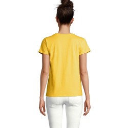 T-shirt Éco-responsable Femme Personnalisé 150g - CRUSADER Matières : coton biologique Taille textile : L Couleurs : jaune cadea