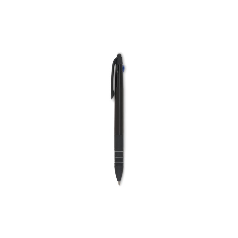 Stylo bille stylet 3 couleurs personnalisé MULTIPEN Matières : ABS Couleurs : noir impression haute définition