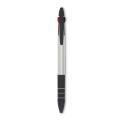 Stylo bille stylet 3 couleurs personnalisé MULTIPEN Matières : ABS Couleurs : argenté personnalisable avec votre logo