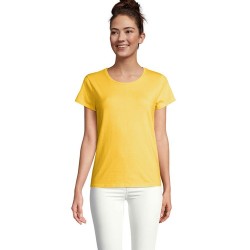 T-shirt Éco-responsable Femme Personnalisé 150g - CRUSADER Matières : coton biologique Taille textile : M Couleurs : jaune cadea