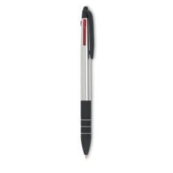 Stylo bille stylet 3 couleurs personnalisé MULTIPEN Matières : ABS Couleurs : argenté goodies publicitaire événementiel