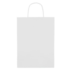 Sac cadeau grand en papier personnalisé 150 gr/m² Matières : papier Couleurs : blanc