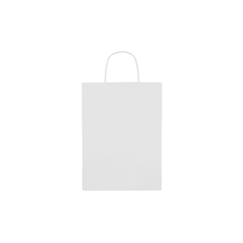 Sac cadeau grand en papier personnalisé 150 gr/m² Matières : papier Couleurs : blanc