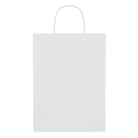 Sac cadeau grand en papier personnalisé 150 gr/m² Matières : papier Couleurs : blanc