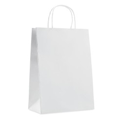 Sac cadeau grand en papier personnalisé 150 gr/m² Matières : papier Couleurs : blanc 2