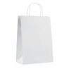 Sac cadeau grand en papier personnalisé 150 gr/m² Matières : papier Couleurs : blanc cadeau entreprise pas cher