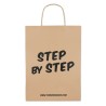 Sac cadeau grand en papier personnalisé 150 gr/m² Matières : papier Couleurs : beige marquage laser ultra précis