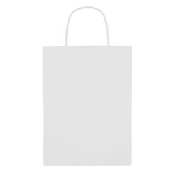 Sac cadeau moyen en papier  150 gr/m² personnalisable PAPER MEDIUM Matières : papier Couleurs : blanc