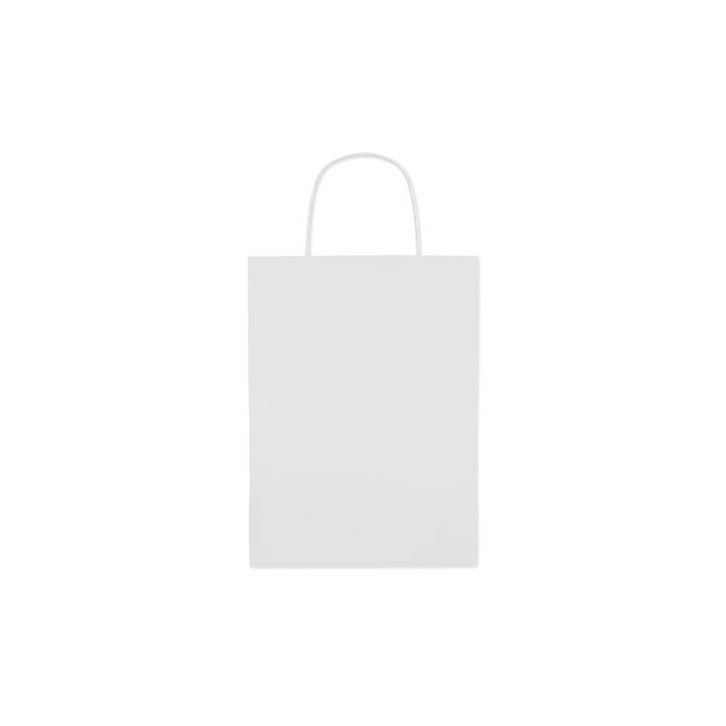 Sac cadeau moyen en papier  150 gr/m² personnalisable PAPER MEDIUM Matières : papier Couleurs : blanc