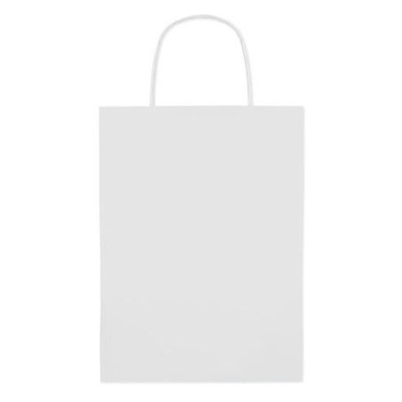 Sac cadeau moyen en papier  150 gr/m² personnalisable PAPER MEDIUM Matières : papier Couleurs : blanc