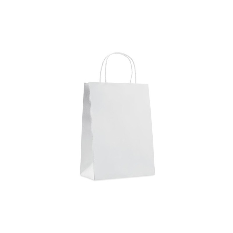 Sac cadeau moyen en papier  150 gr/m² personnalisable PAPER MEDIUM Matières : papier Couleurs : blanc cadeau entreprise pas cher