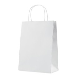 Sac cadeau moyen en papier  150 gr/m² personnalisable PAPER MEDIUM Matières : papier Couleurs : blanc impression haute définitio