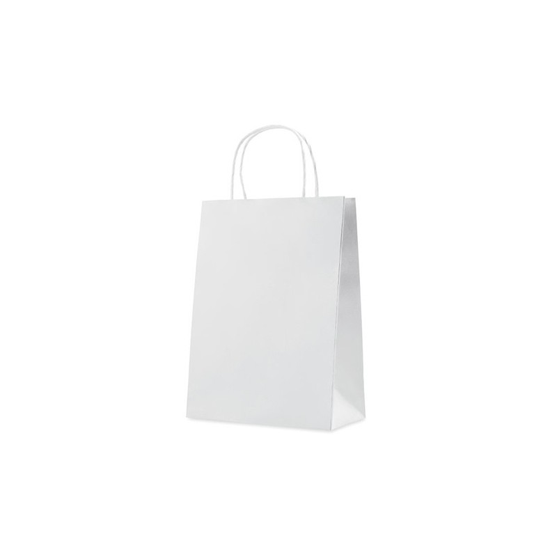 Sac cadeau moyen en papier  150 gr/m² personnalisable PAPER MEDIUM Matières : papier Couleurs : blanc impression haute définitio