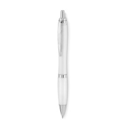 Stylo à bille  en RPET pratique personnalisé RIO Matières : PET recyclé Couleurs : blanc transparent impression haute définition